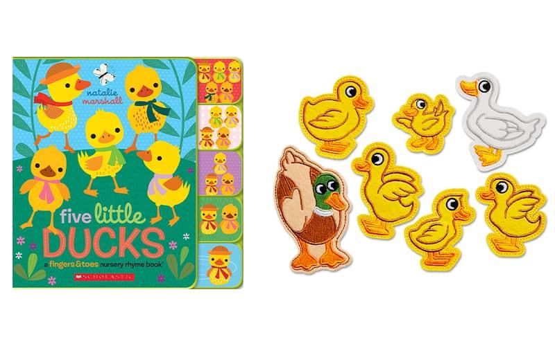 Five Little Ducks Storytelling Set contents