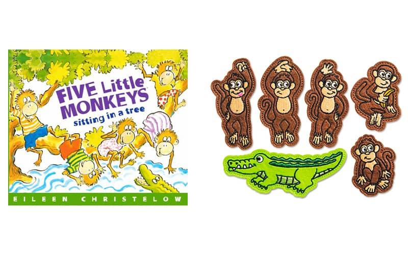 Five Little Monkeys Storytelling Set contents