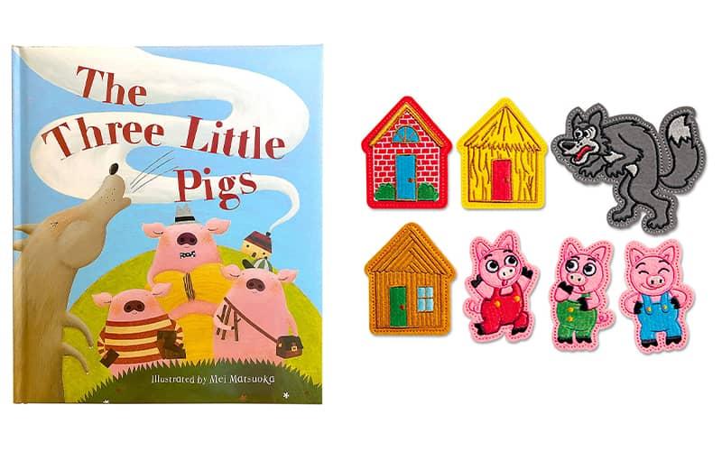 Three Little Pigs Storytelling Set contents